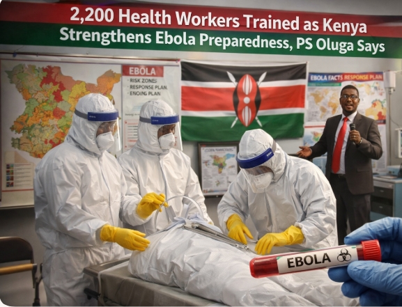 “2,200 health workers trained as Kenya strengthens Ebola preparedness, PS Oluga says”